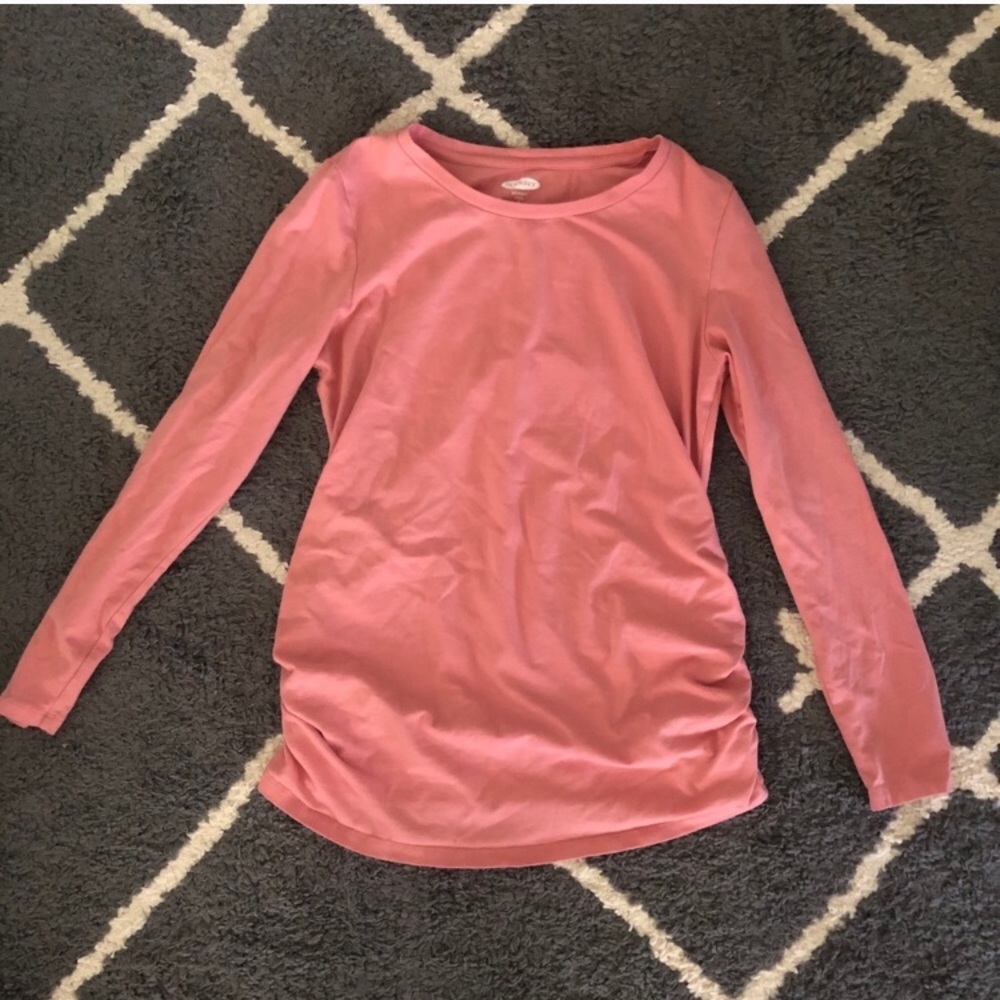 MATERNITY pink long sleeve top